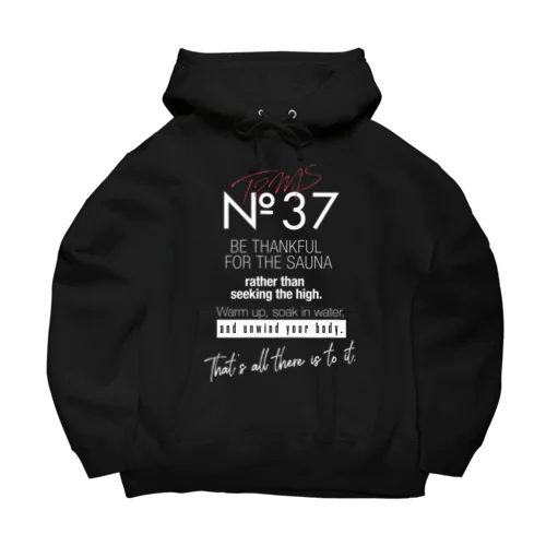 No.37 from T2MS SAUNA  Hoodie typo [BLK] ビッグシルエットパーカー