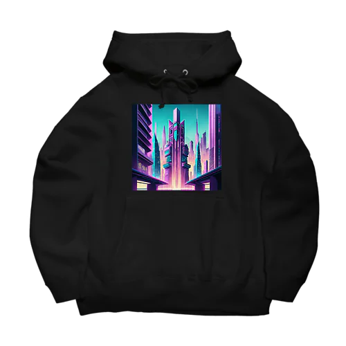 サイバーパンク都市 Big Hoodie