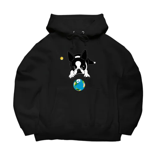 ボストンテリア(地球と月)[v2.8k] Big Hoodie