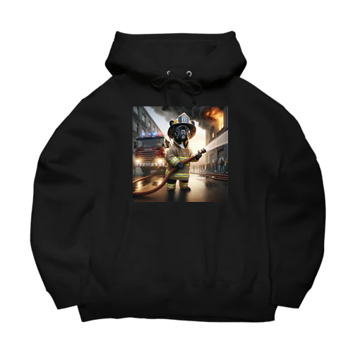 Braveheart Firefighter Frenchie Big Hoodie