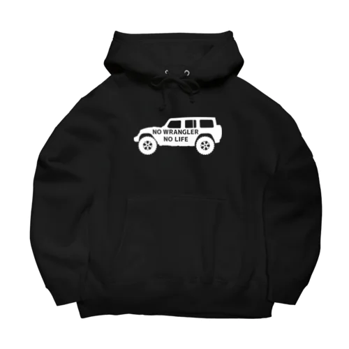 ノーラングラーノーライフ ジープ ホワイト Big Hoodie