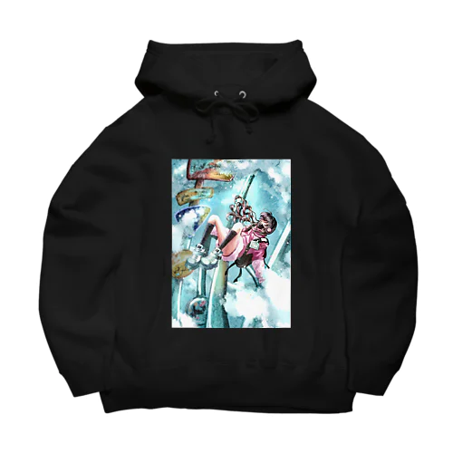 青に浮く Big Hoodie