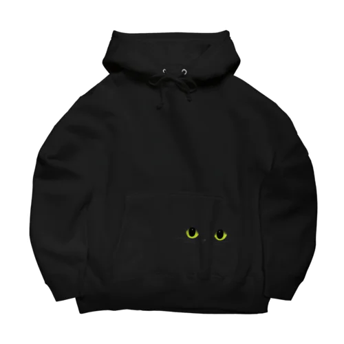 こちらを覗く黒猫 Big Hoodie