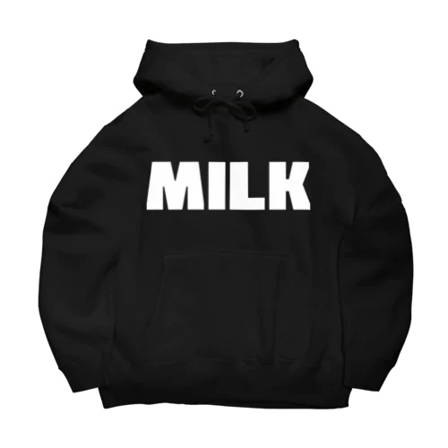 MILK ミルク B シンプルBIGロゴ ストリートファッション B ビッグシルエットパーカー