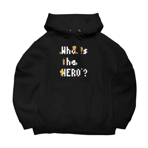 ピクセルもじ と ボクセルきょうだい（白文字） Big Hoodie