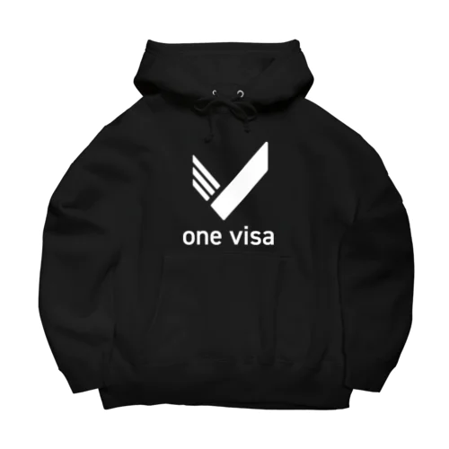 one visa logo white Big Hoodie