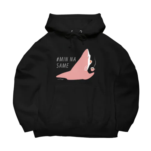 ほっとひと息サメ〈濃いめの地色向け〉 Big Hoodie