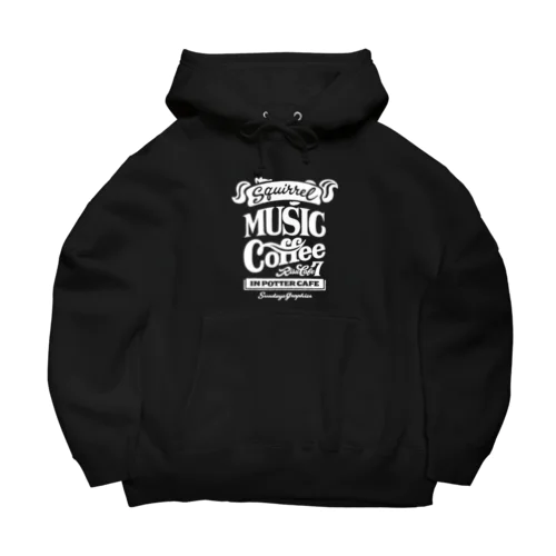 りすカフェ2017(白ロゴ) Big Hoodie