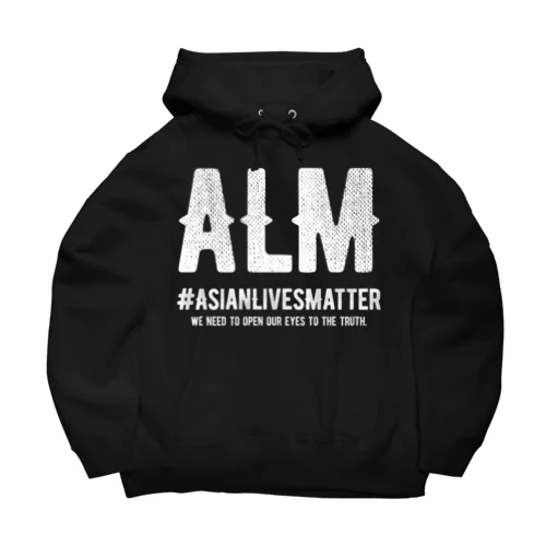 Asian Lives Matter。 白 ビッグシルエットパーカー