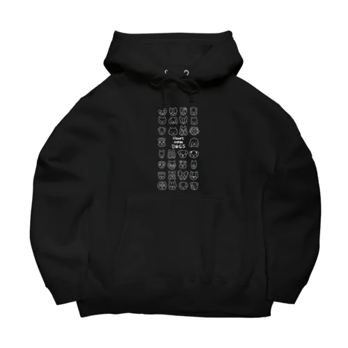 Heart nose DOGS（縦長白インク） Big Hoodie