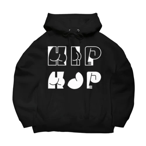 HAPPY ASS HIP HOP! 白 ビッグシルエットパーカー