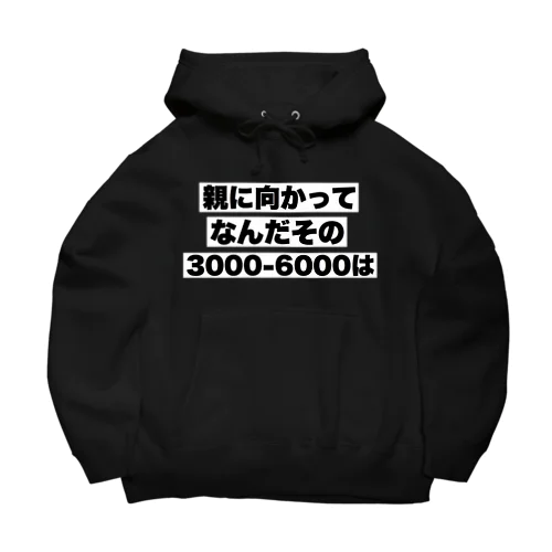 親に向かってなんだその3000-6000は Big Hoodie