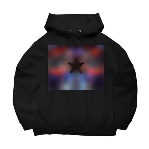 ブラックバブルスターぼんやり Big Hoodie