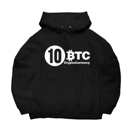 10BTC(White-Logo) ビッグシルエットパーカー