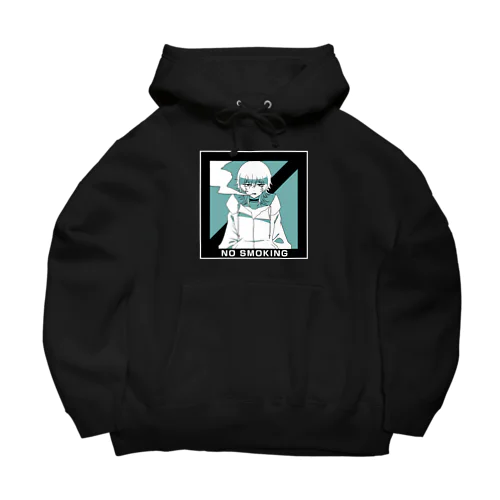 NO SMOKING(白と黒) Big Hoodie