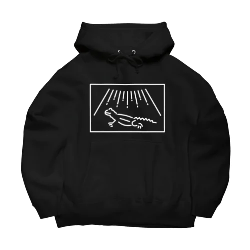 basking/ホワイトインク Big Hoodie