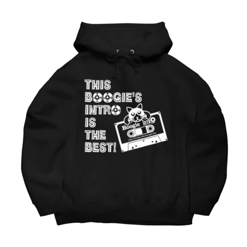 猫とカセット白プリ Big Hoodie