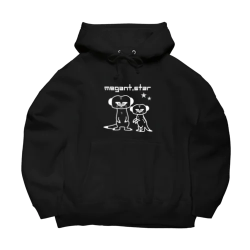 ミーアキャット(白字) Big Hoodie