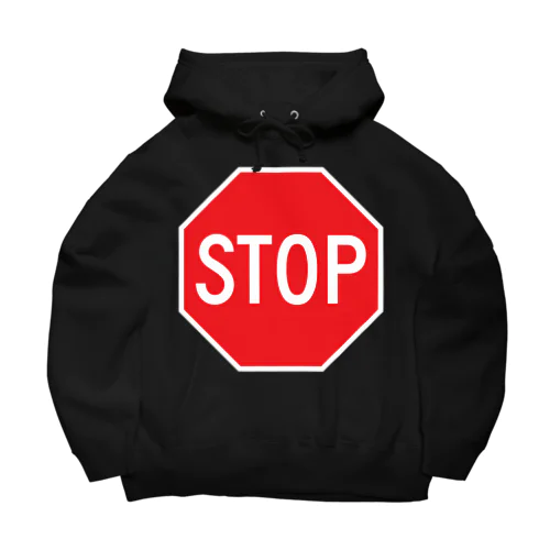 STOP-ストップ アメリカの一時停止標識ロゴ Big Hoodie