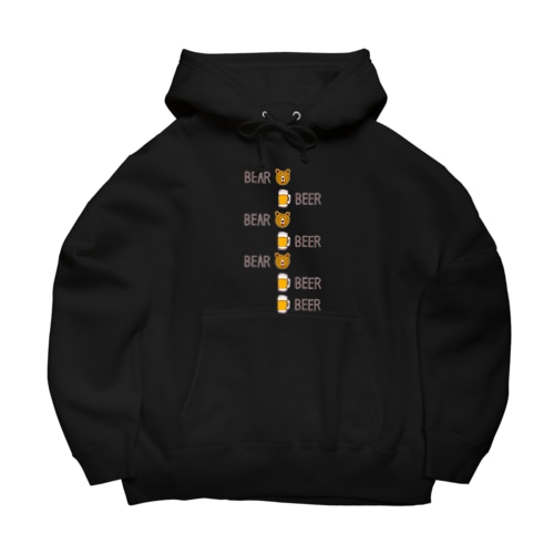 ビールデザインTシャツ「ベアビアベアビアベアビアビア」（Tシャツ・パーカー・グッズ・ETC） Big Hoodie