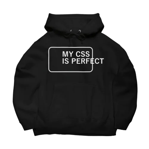 MY CSS IS PERFECT-CSS完全に理解した-英語バージョン 白ロゴ ビッグシルエットパーカー