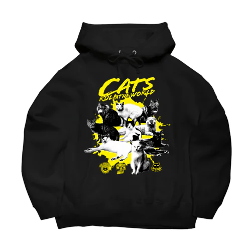 猫が世界を支配する（黄） Big Hoodie