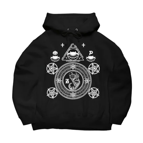 悪魔の降臨　白抜き Big Hoodie