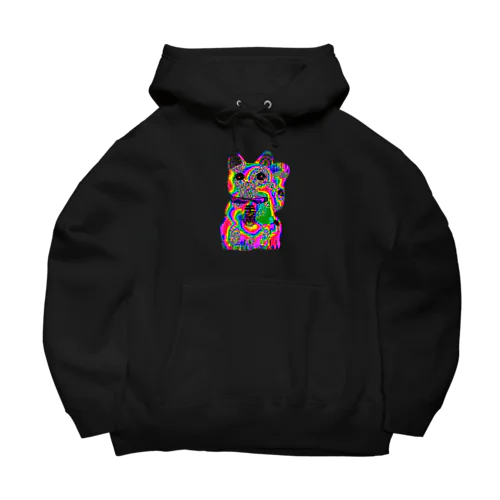 ドット招き猫 Big Hoodie