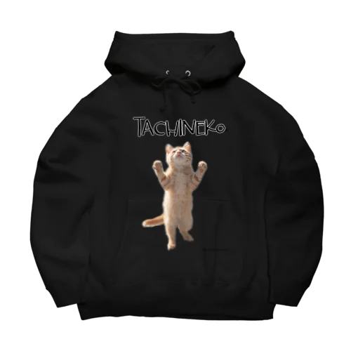 子猫立ち猫 ビッグシルエットパーカー