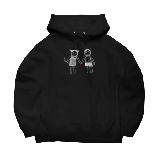 ずっと一緒_ホワイト Big Hoodie