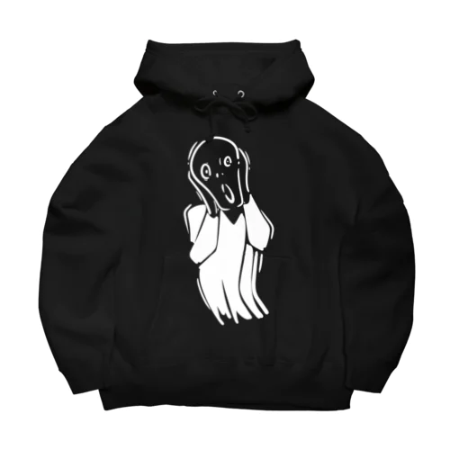 白版＿ムンクの叫び Big Hoodie