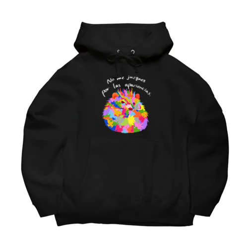 カラフルなハリネズミ_白文字ver Big Hoodie