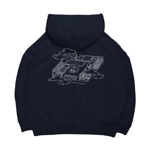 お風呂天国（ホワイト） Big Hoodie