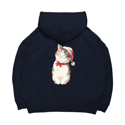 可愛い猫サンタが運ぶ幸せ Big Hoodie