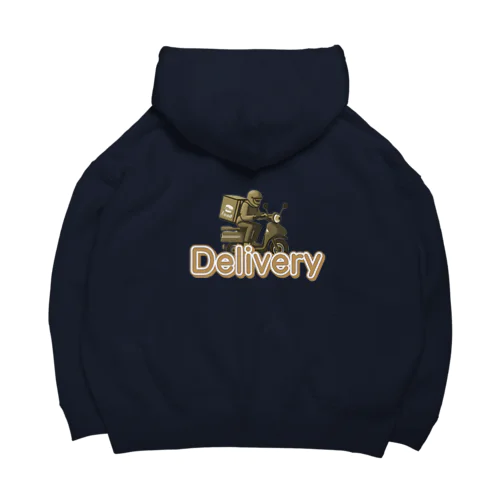 Delivery セピア ビッグシルエットパーカー