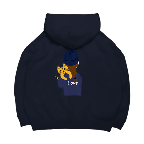 トラネコしまお、Love Big Hoodie