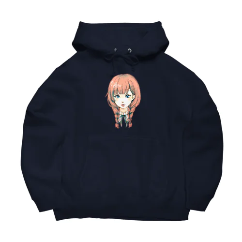 三つ編み女の子 Big Hoodie