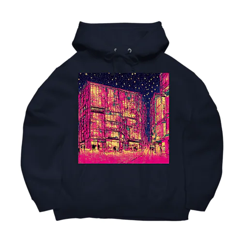 modern pink city Big Hoodie