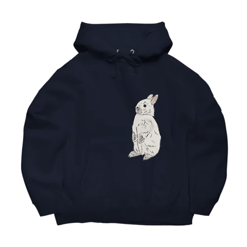 ちょこんと立つウサギ Big Hoodie