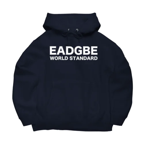 EADGBE スタンダードチューニングパーカー(ホワイトロゴ) Big Hoodie