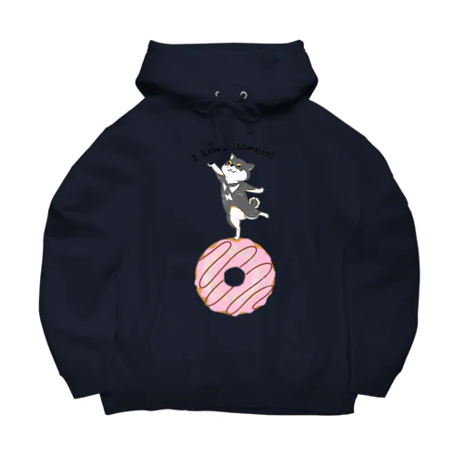 I love donuts!（黒柴） Big Hoodie