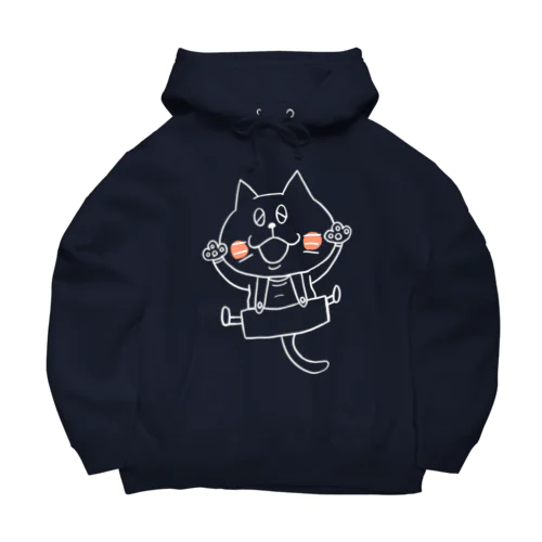 猫のボン太グッズ（白線） Big Hoodie