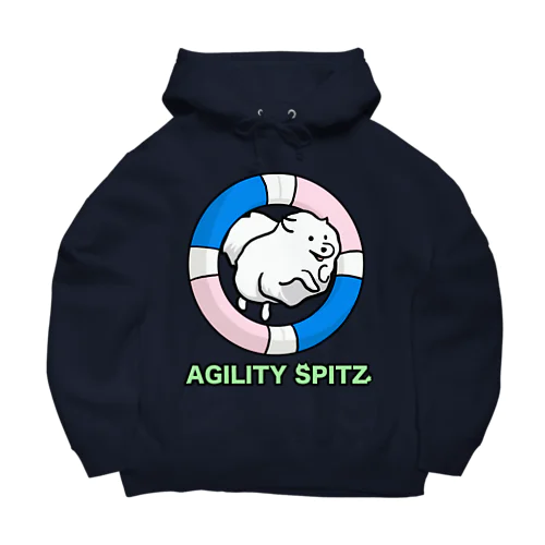 AGILITY SPITZ「ぴょ〜んと飛ぶよ」 ビッグシルエットパーカー