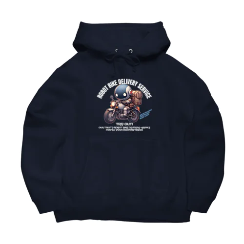 ロボットバイク便(濃色用) Big Hoodie