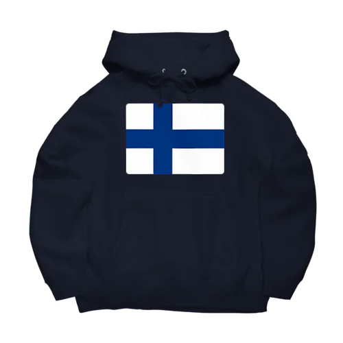 フィンランドの国旗 ビッグシルエットパーカー