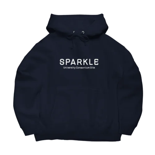 SPARKLE-シンプル白字 ビッグシルエットパーカー