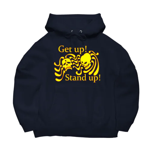 Get up! Stand up!（黄色） ビッグシルエットパーカー