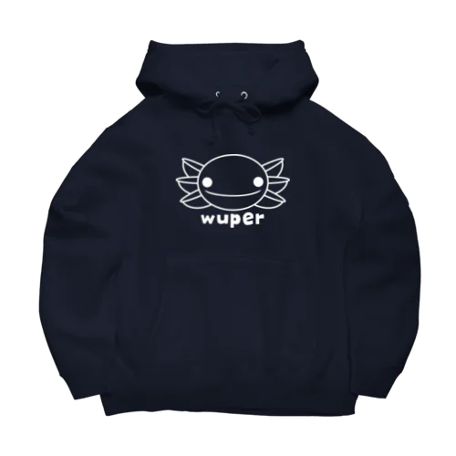 wuper線画白 Big Hoodie