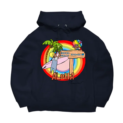 x waccha コラボデザイン2 Big Hoodie