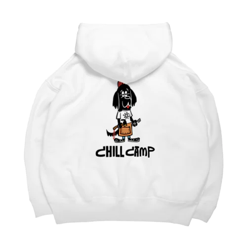 chill camp dog ビッグシルエットパーカー
